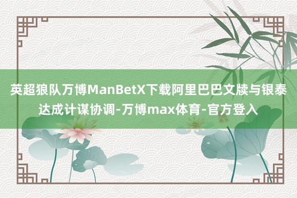 英超狼队万博ManBetX下载阿里巴巴文牍与银泰达成计谋协调-万博max体育-官方登入