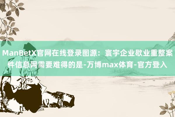 ManBetX官网在线登录图源:寰宇企业歇业重整案件信息网 需要难得的是-万博max体育-官方登入